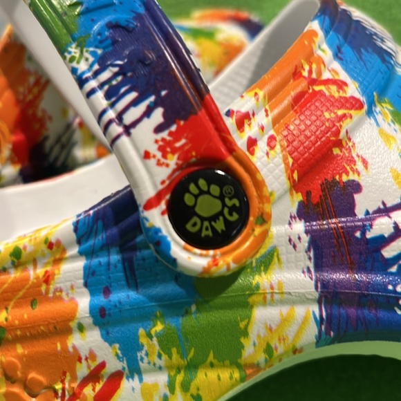 DAWGS Loudmouth Women’s Beach Clogs Drop Cloth Pattern Size 11 NWT - Picture 6 of 8